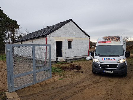 Izolace stropu novostavby rodinného domu v Kozlovicích